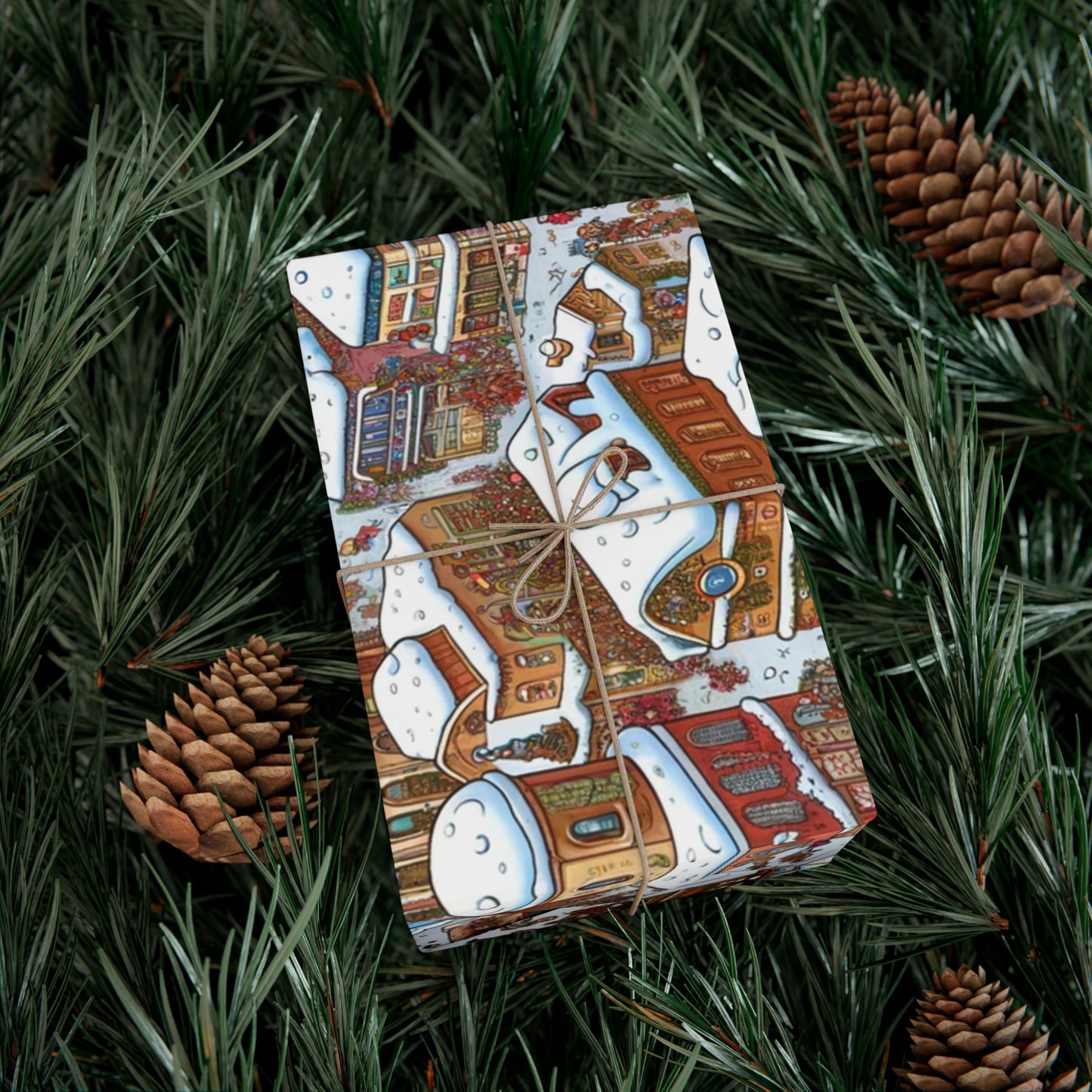Winter Scene of Gift Wrap Papers