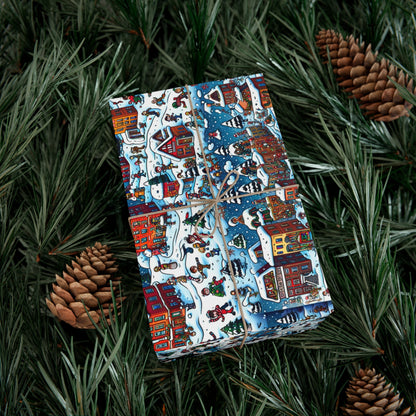 Busy Winter Scene - Gift Wrap Papers