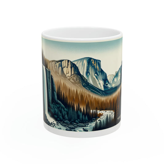 Yosemite Vista - Mountain Serenity Mug Ceramic Mug, 11oz