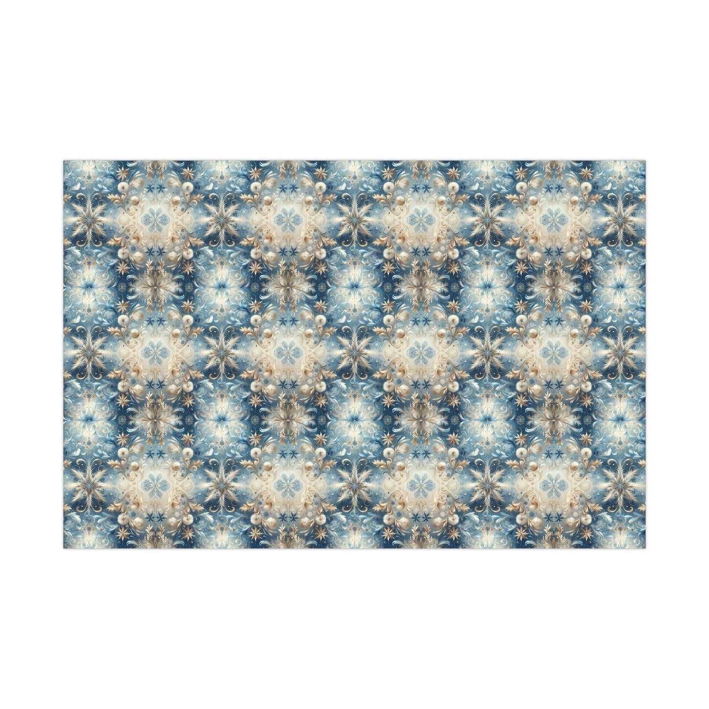 Winter blue and Gold - Gift Wrap Papers