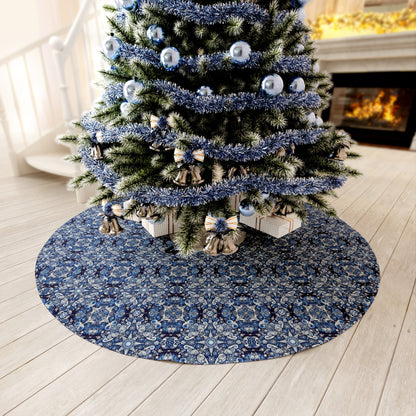 Blue Pattern Round Tree Skirt