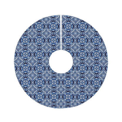 Blue Pattern Round Tree Skirt