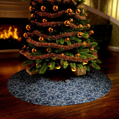 Blue Pattern Round Tree Skirt