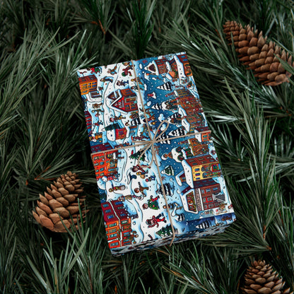 Busy Winter Scene - Gift Wrap Papers