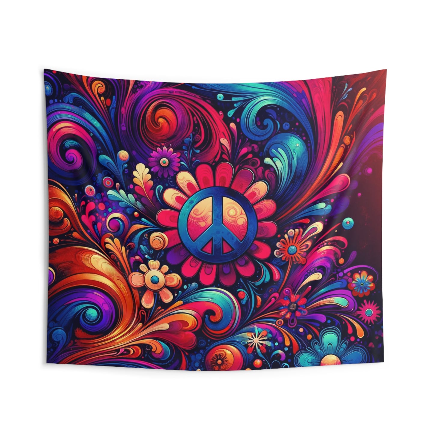 Psychedelic Harmony: Vintage 60s-Inspired Wall Tapestry